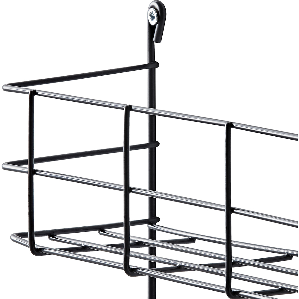 Suport pentru bucatarie Datil GOODHOME, 2 niveluri, 40.8 x 9.5 x 38 cm, otel, antracit
