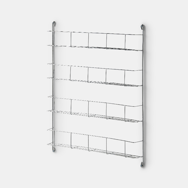 Suport organizator pentru bucatarie Datil GOODHOME, 4 niveluri, 50 x 39 x 39 cm, otel, argintiu