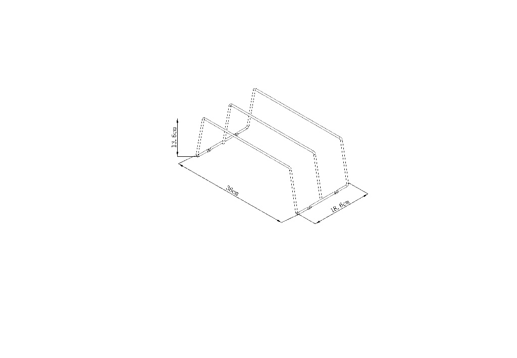 Suport pentru tavi Datil GOODHOME, 36 x 13.6 x 18.6 cm, otel, argintiu