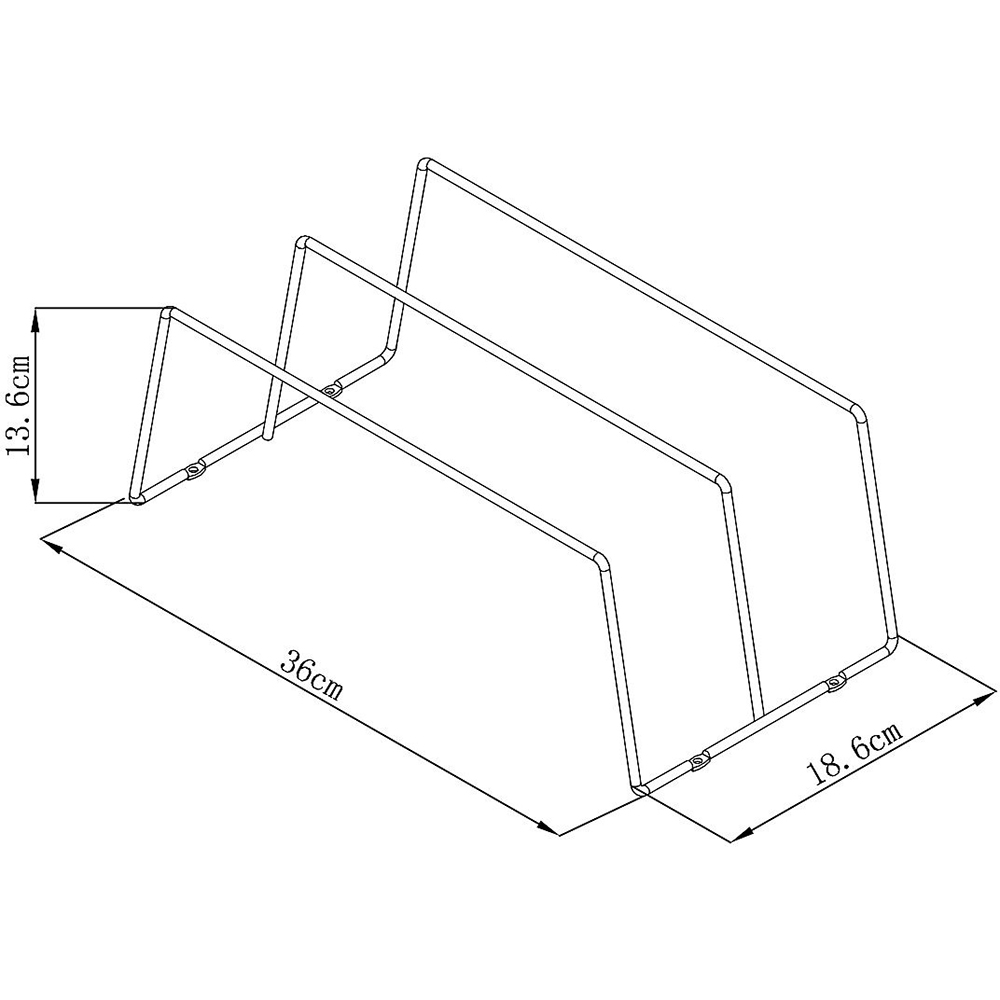 Suport pentru tavi Datil GOODHOME, 36 x 13.6 x 18.6 cm, otel, argintiu