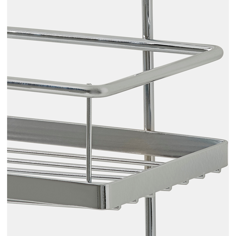 Suport organizator pentru bucatarie Datil GOODHOME, 2 niveluri, 30 x 15.4 x 35.5 cm, otel, argintiu