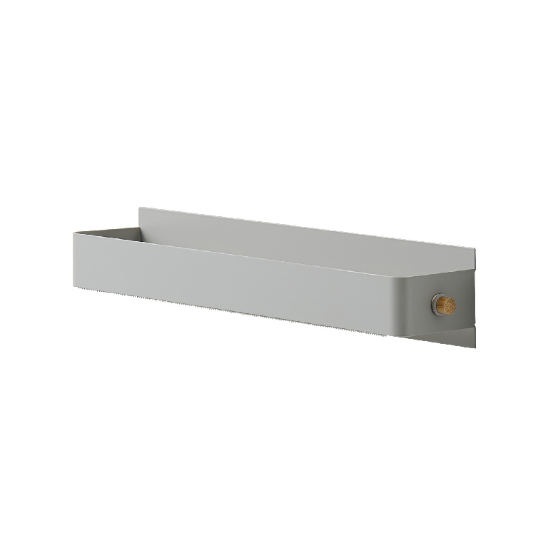 Suport magnetic pentru folie GOODHOME, 35.2 x 4.3 cm, otel si lemn, gri