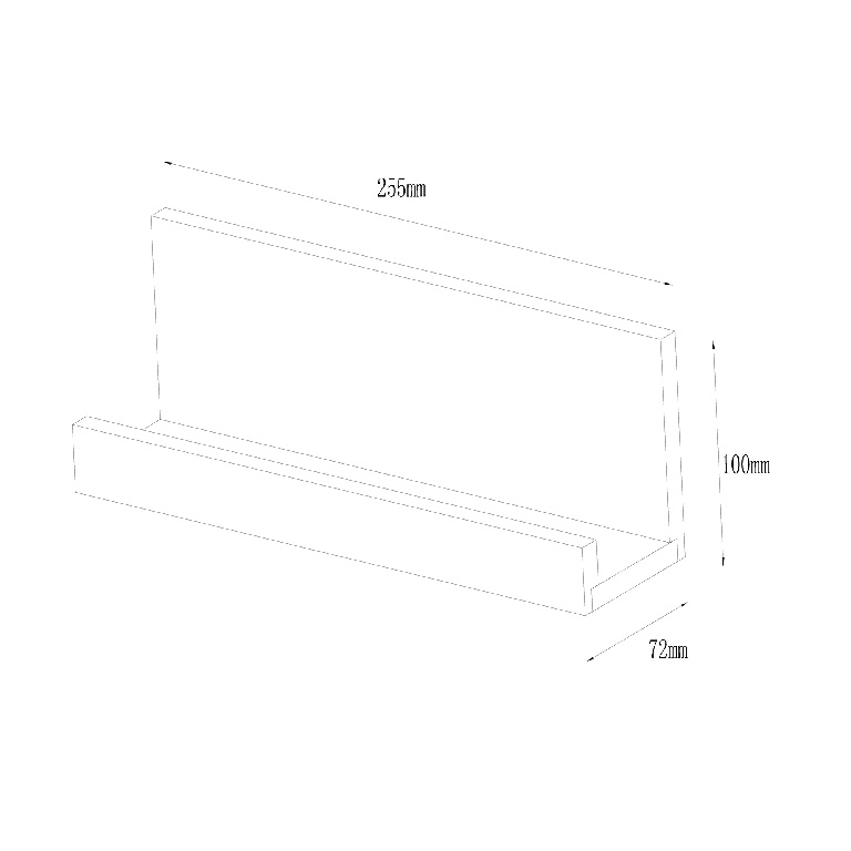Raft suspendat, bambus, 25.5 x 7.2 x 10 cm, maro