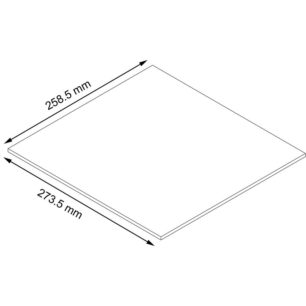 Raft dulap bucatarie GOODHOME Caraway, sticla securizata, 25.85 x 27.35 cm, 2 bucati