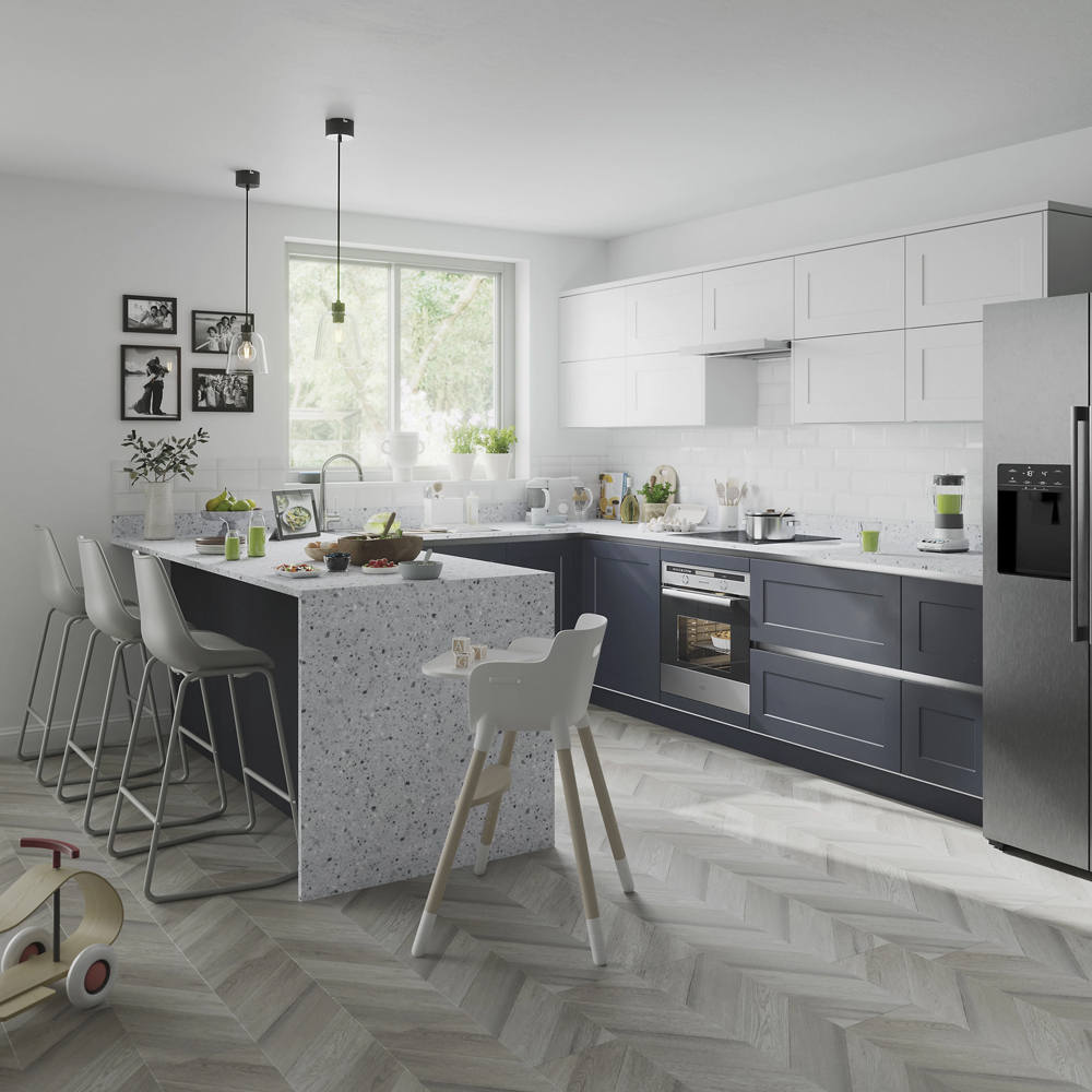 Front usa GOODHOME Artemisia, MDF, 59.7 x 68.7 x 1.8 cm, albastru