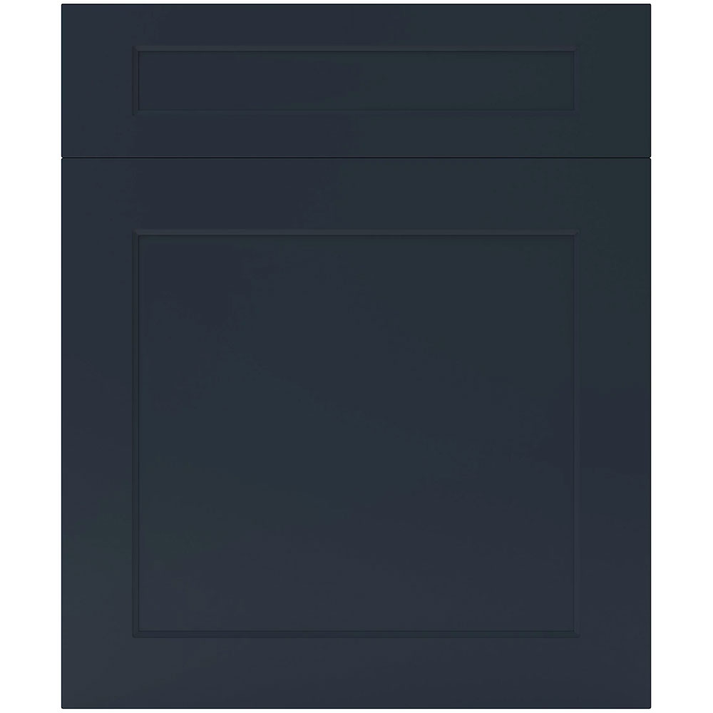 Front usa si sertar GOODHOME Artemisia, MDF, 59.7 x 71.5 x 1.8 cm, albastru inchis