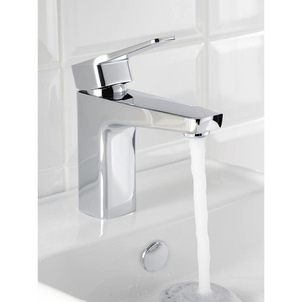 Baterie lavoar GOODHOME Teesta, inaltime 15.1 cm, alama, argintiu