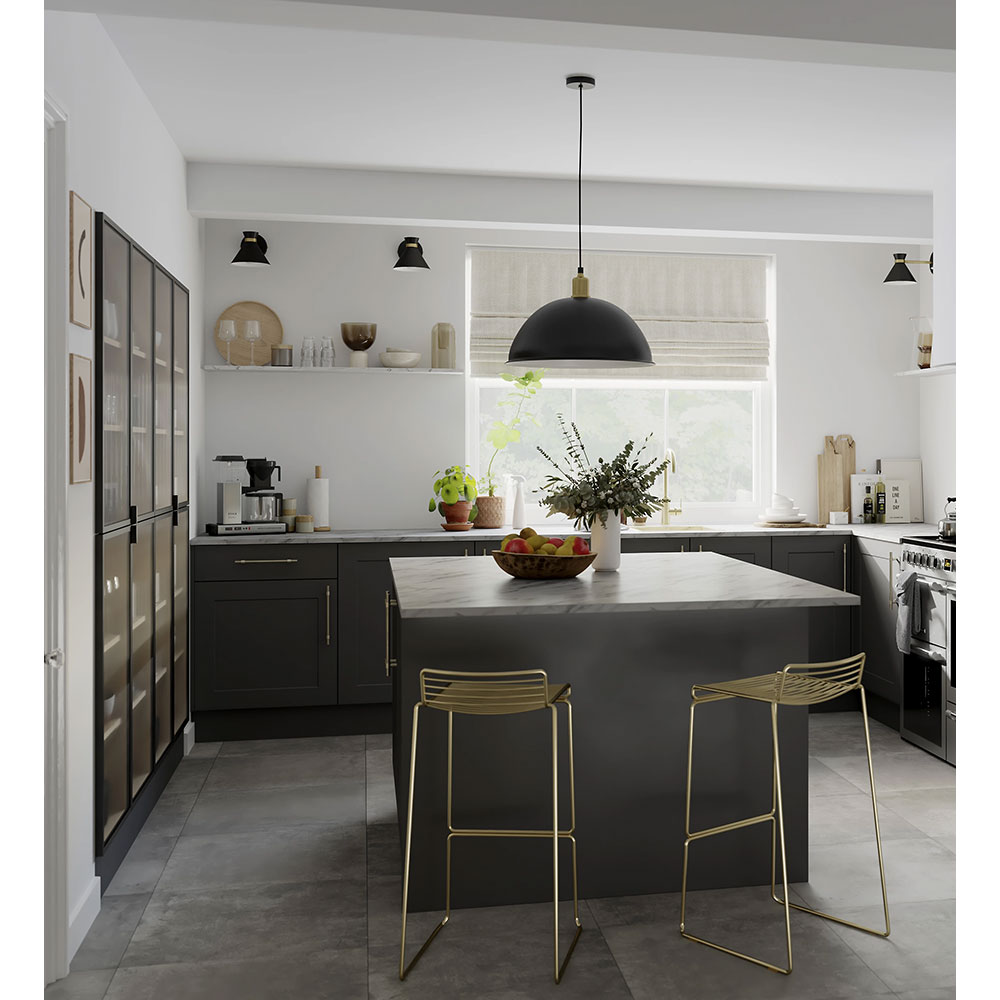Panou lateral GOODHOME Artemisia, 57 x 135 x 1.8 cm, MDF, gri