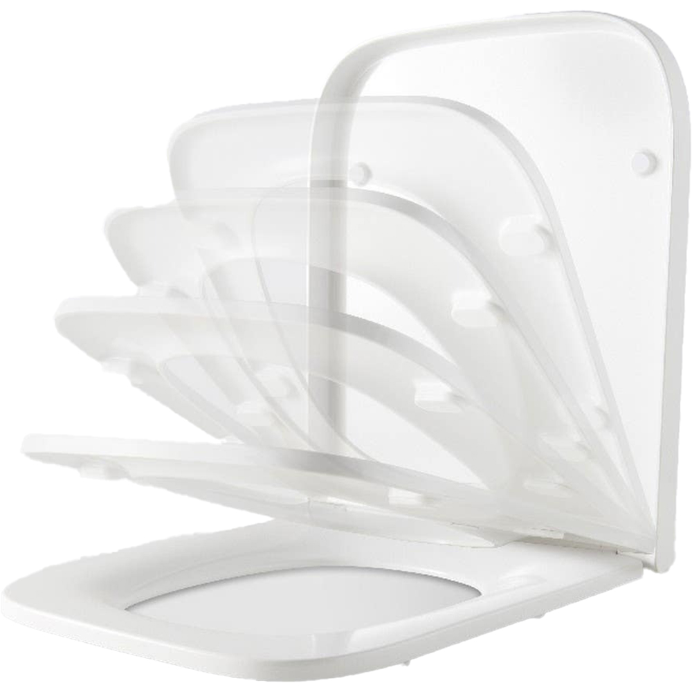 Capac WC GOODHOME Teesta, inchidere lenta, duroplast, alb