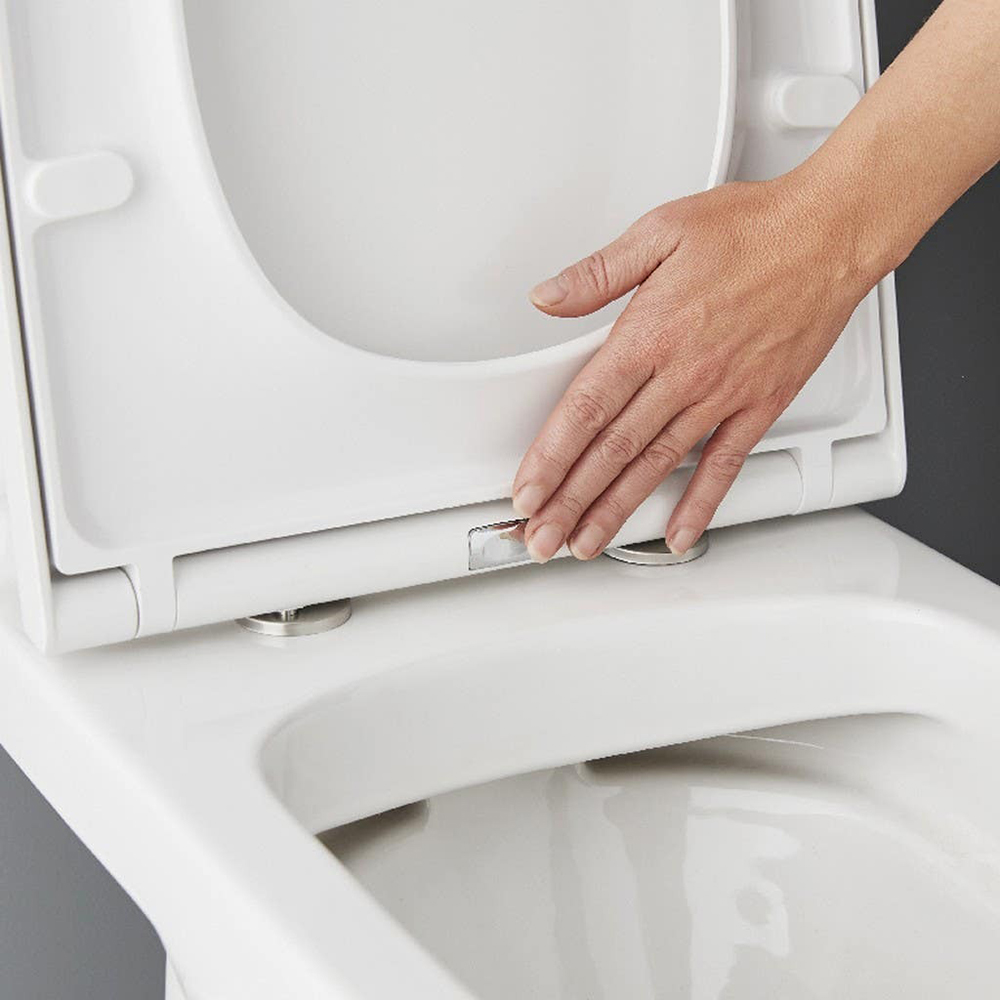 Capac WC GOODHOME Teesta, inchidere lenta, duroplast, alb