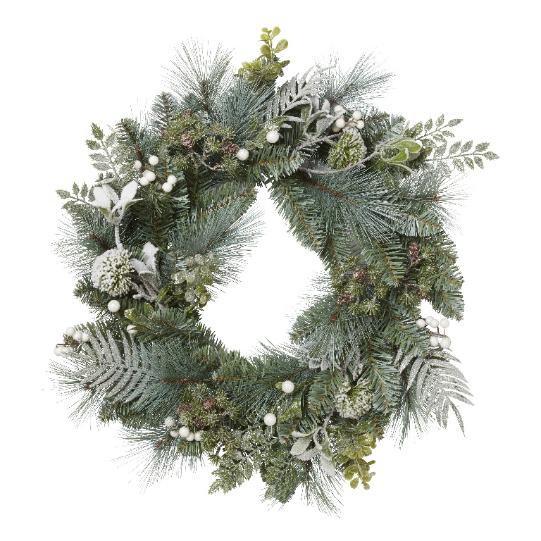 Coronita cu sclipici, 60 cm, polietilena, verde