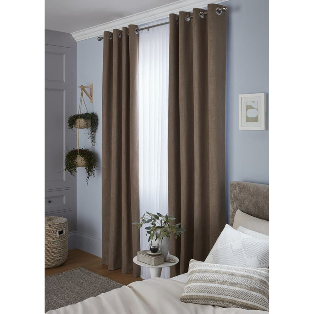 Draperie GOODHOME Pahea, 135 x 260 cm, maro