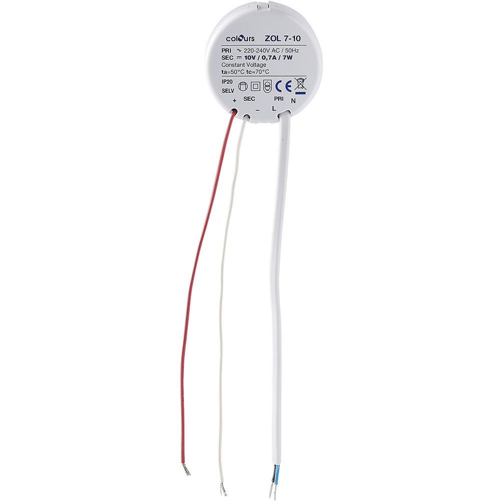 Transformator de iluminat COLOURS, 7W, 220-240V, IP20, plastic, alb