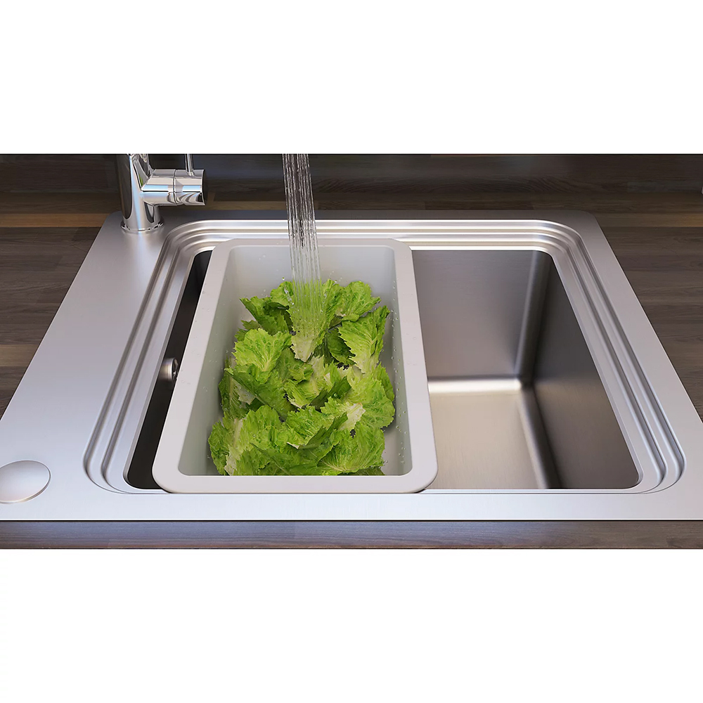 Chiuveta bucatarie GoodHome Romesco, 1 cuva, accesorii, inox