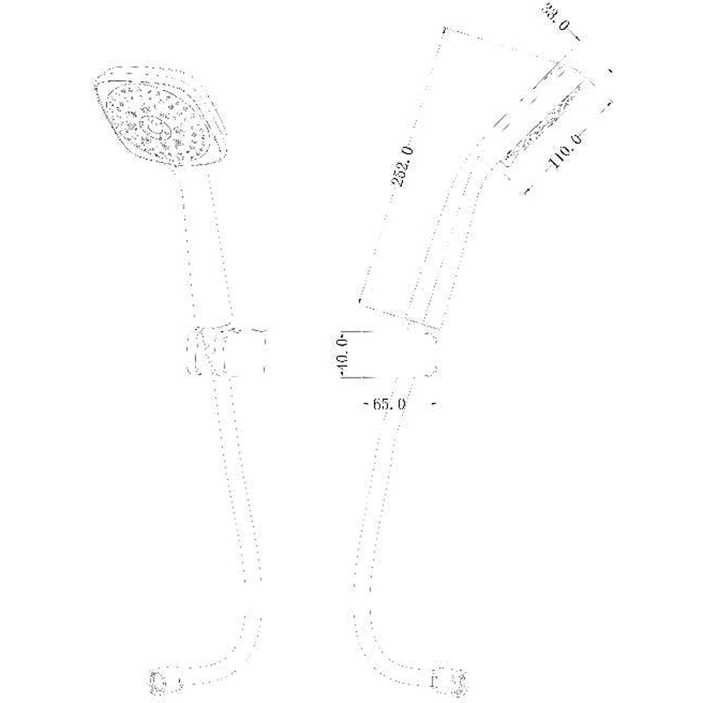 Set dus para GOODHOME Teesta, 3 functii, argintiu