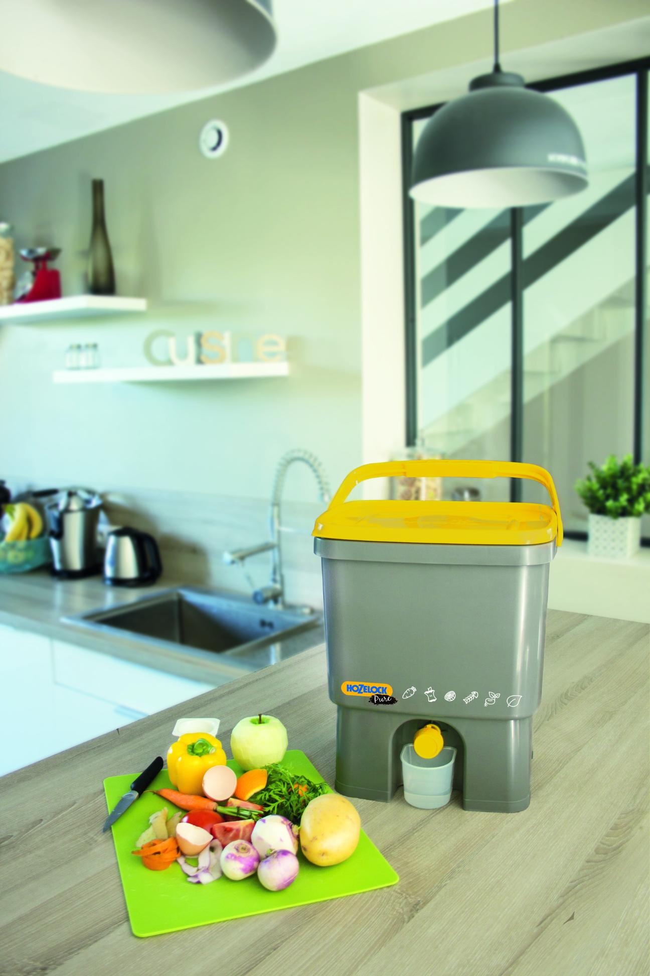 Compostor HOZELOCK Bokashi, 16 l, plastic, gri