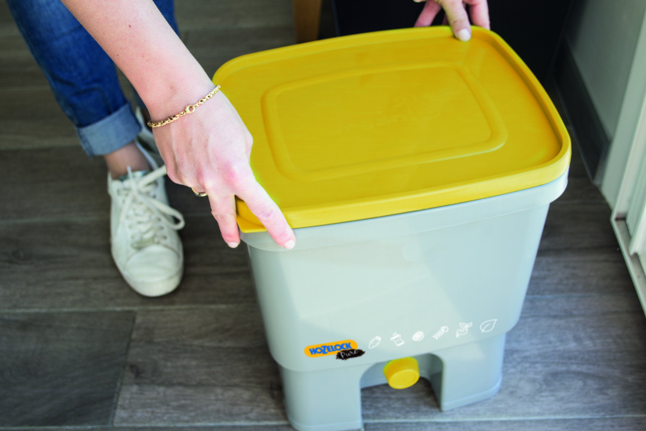 Compostor HOZELOCK Bokashi, 16 l, plastic, gri