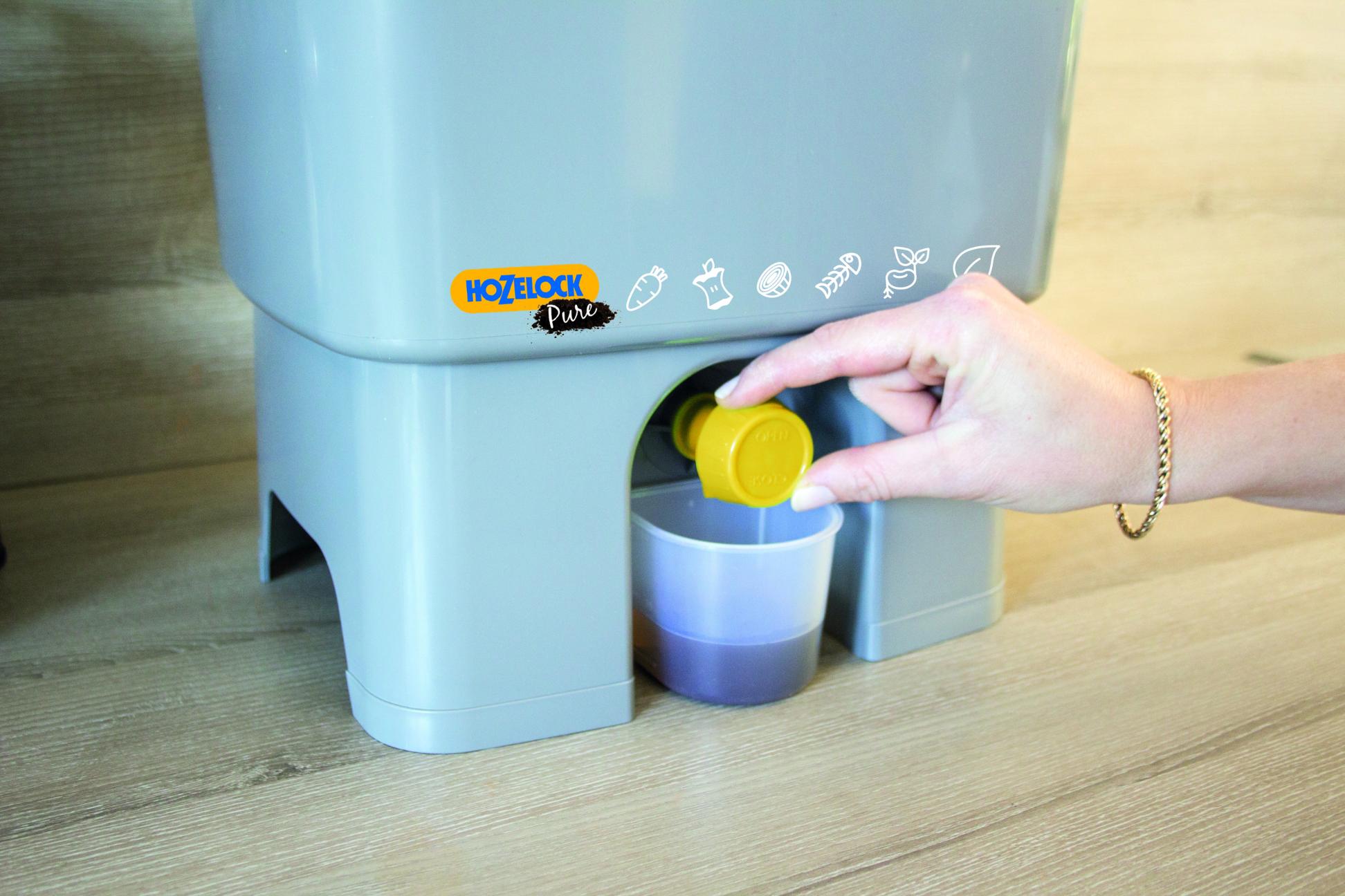 Compostor HOZELOCK Bokashi, 16 l, plastic, gri