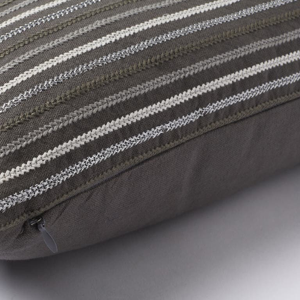 Perna decorativa Agra, 40 x 40 cm, gri-argintiu