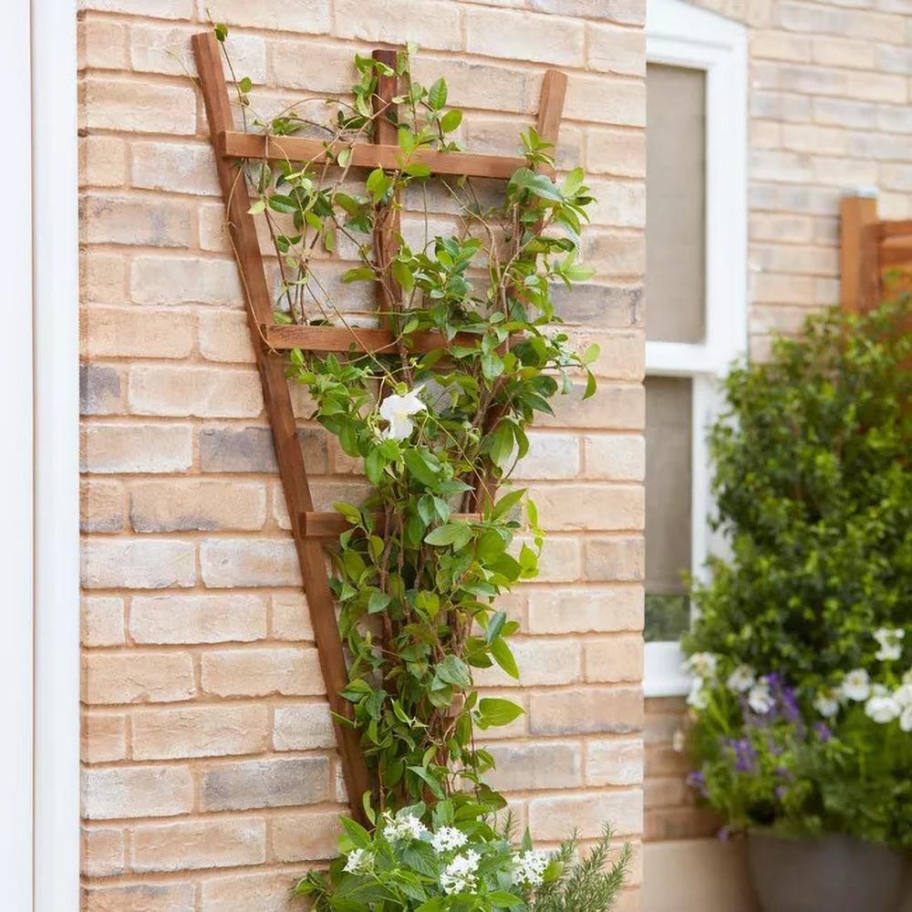 Suport plante, lemn, 120 x 68 cm, maro