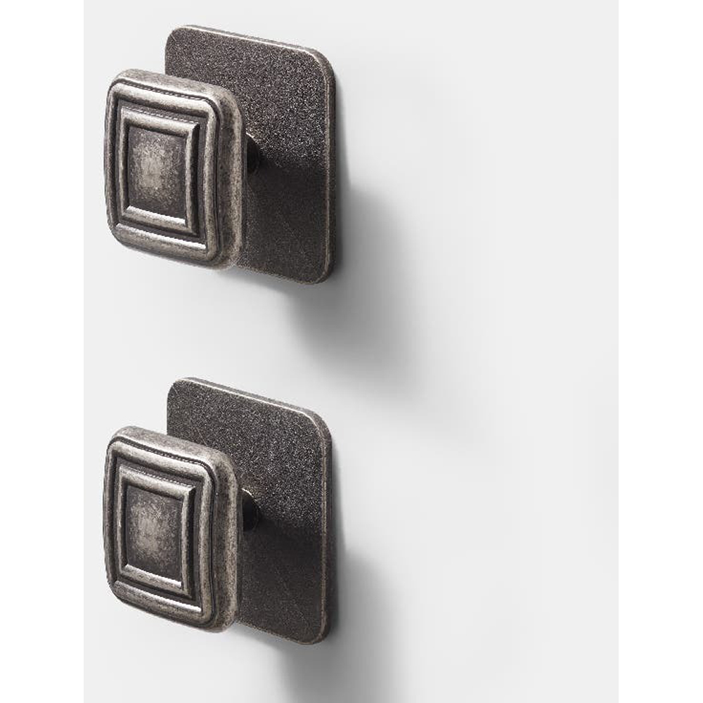 Set butoni GOODHOME Pindur, aliaj zinc, 4.5 cm, gri, 2 bucati