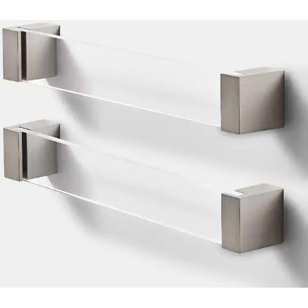 Set manere GOODHOME Mulco, aluminiu, 20.7 cm, transparent, 2 bucati