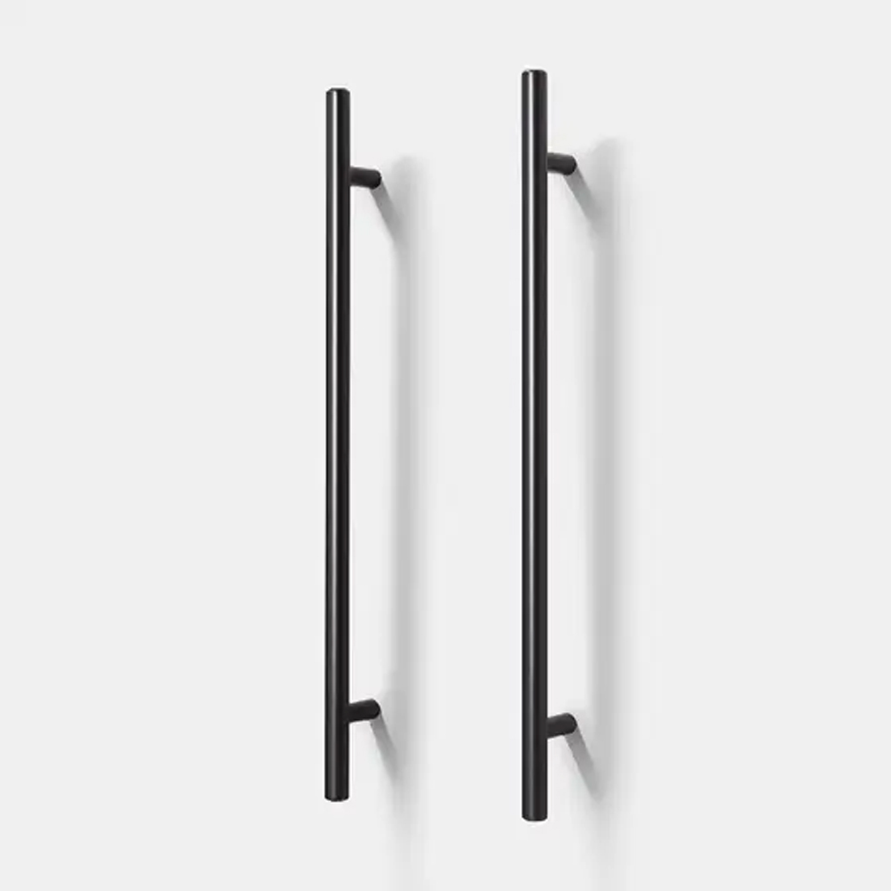 Set manere GOODHOME Annatto, otel, 33.6 cm, negru, 2 bucati