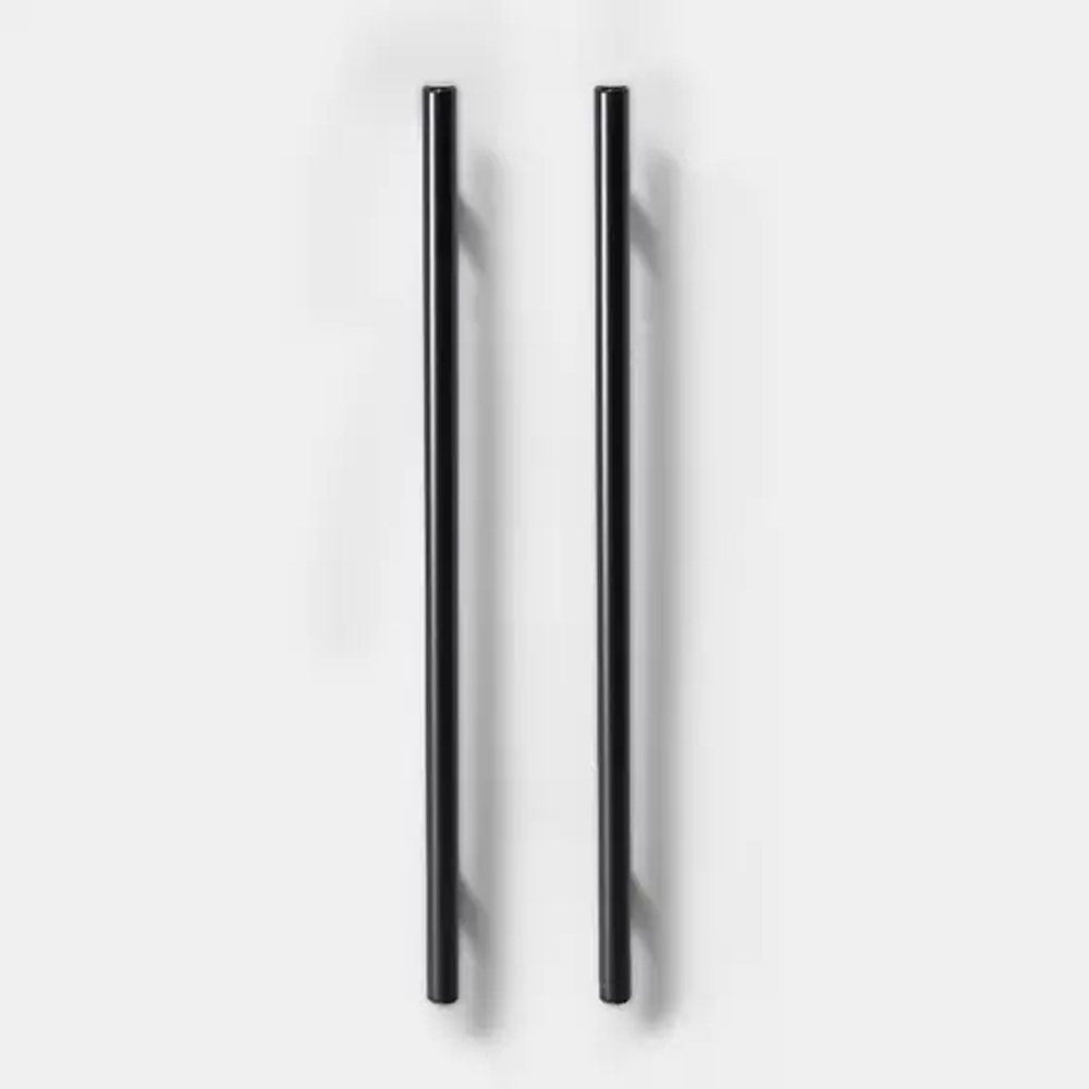 Set manere GOODHOME Annatto, otel, 33.6 cm, negru, 2 bucati