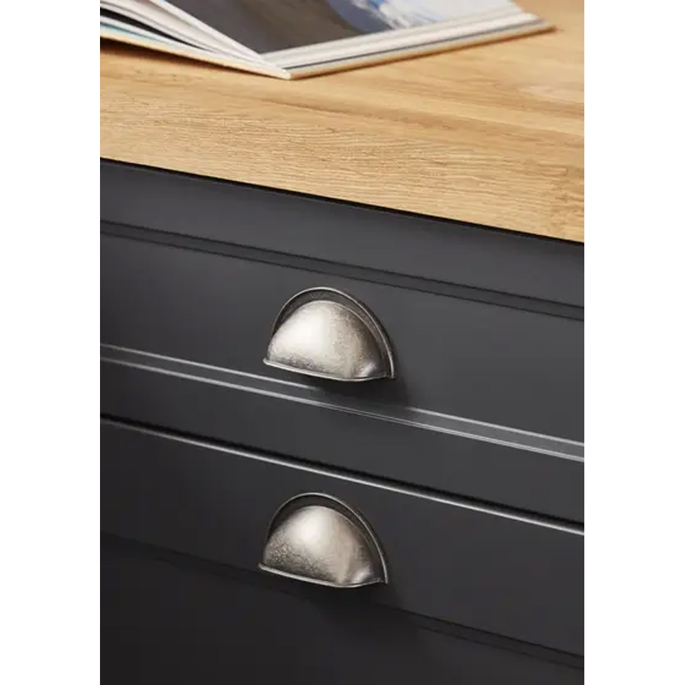 Set manere GOODHOME Alkanet, aluminiu, 9.8 cm, crom, 2 bucati