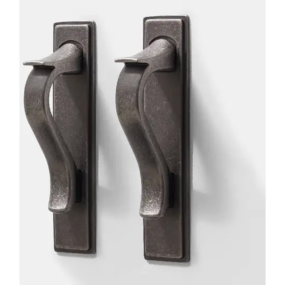 Set manere GOODHOME Toum, aluminiu, 11.5 cm, gri, 2 bucati