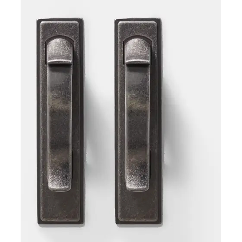 Set manere GOODHOME Toum, aluminiu, 11.5 cm, gri, 2 bucati