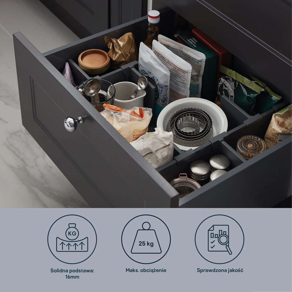 Fronturi usa 2 sertare GOODHOME Verbana, MDF, 49.7 x 35.6 x 2 cm, bej