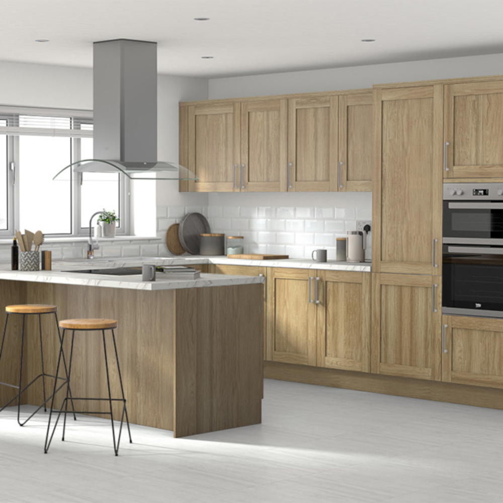 Fronturi usa 3 sertare GOODHOME Verbena, lemn masiv, 59.7 x 71.5 x 1.8 cm, stejar