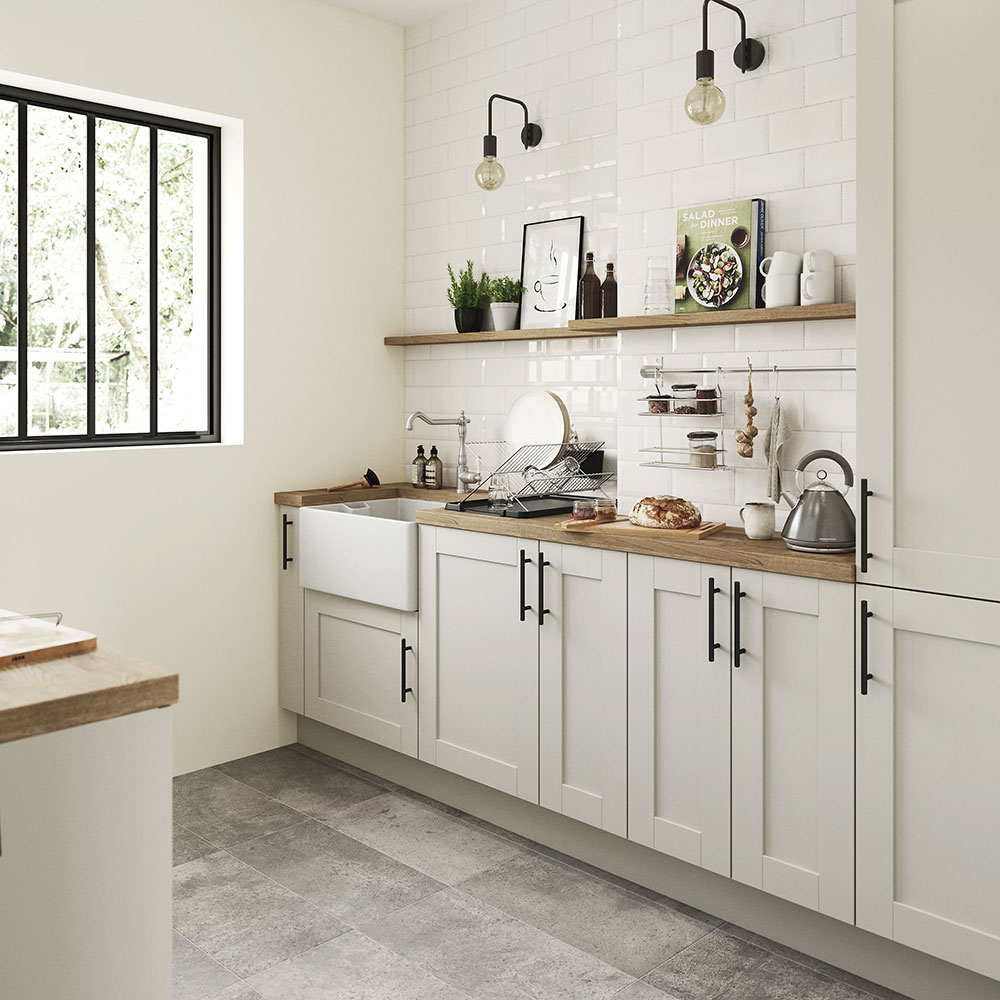 Fronturi usa GOODHOME Verbena, MDF, 79.7 x 35.6 x 2 cm, bej