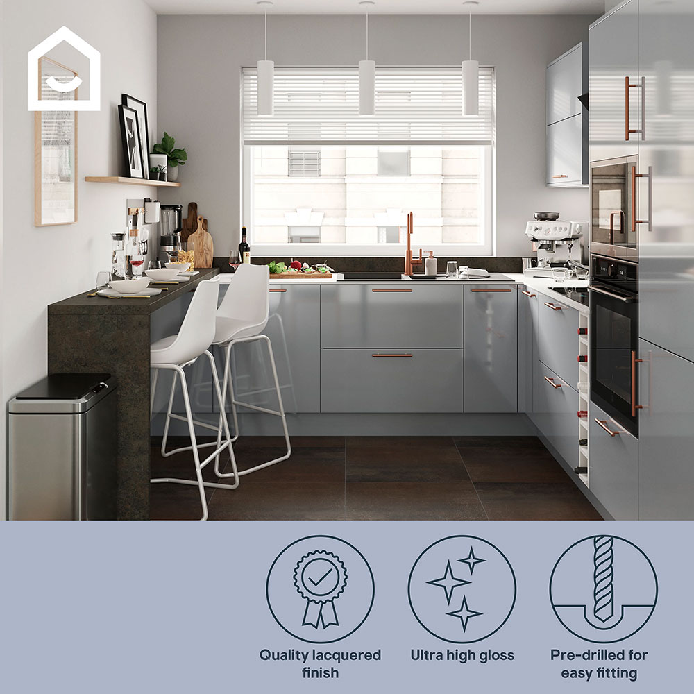 Panou GOODHOME Alisma, 61 x 240 x 1.8 cm, PAL, gri