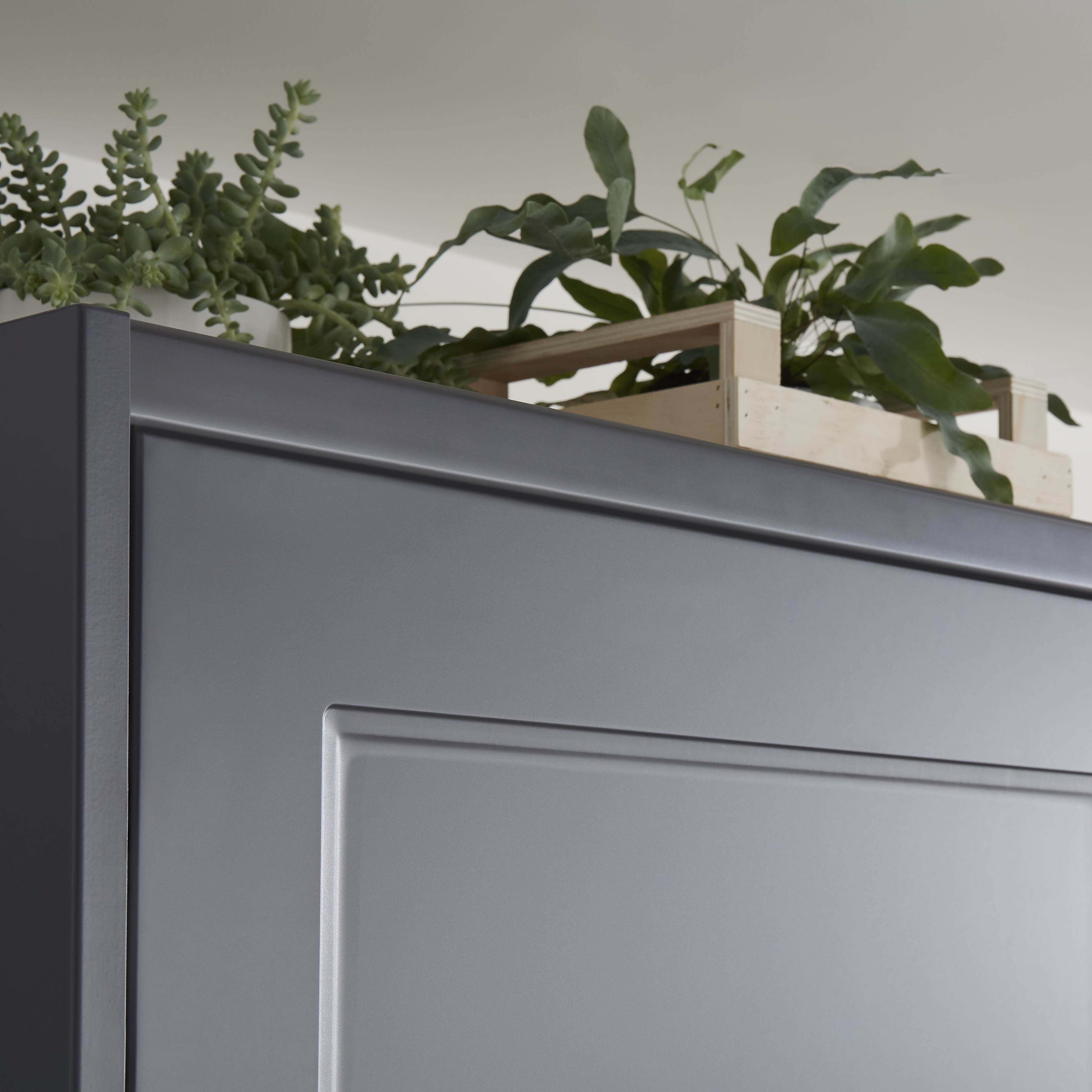 Cornisa GOODHOME Artemisia, 3.5 x 240 cm, MDF, alb mat