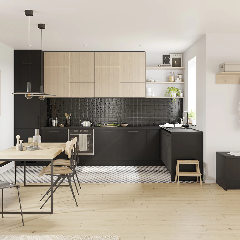 Cornisa GOODHOME Chia, 240 x 3.5 cm, stejar deschis