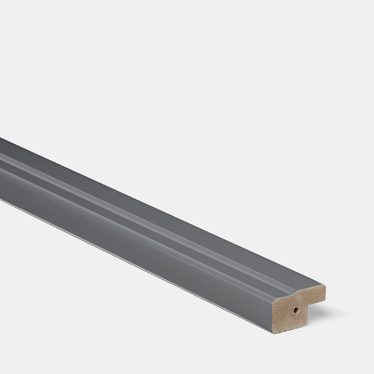 Cornisa GOODHOME Stevia, mdf, 240 x 3.5 cm, antracit lucios