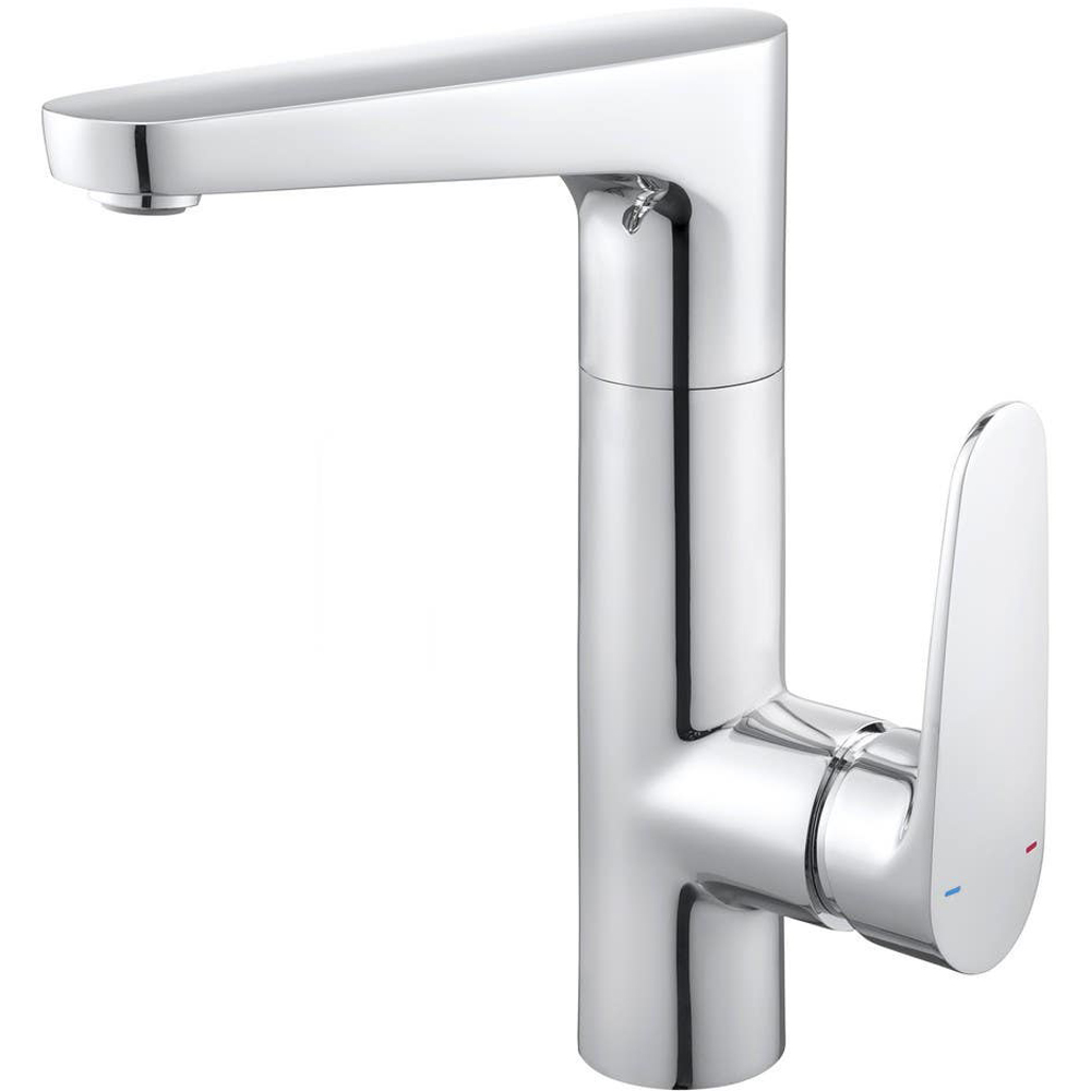 Baterie lavoar GOODHOME Cavally, inaltime 23.5 cm, alama, argintiu