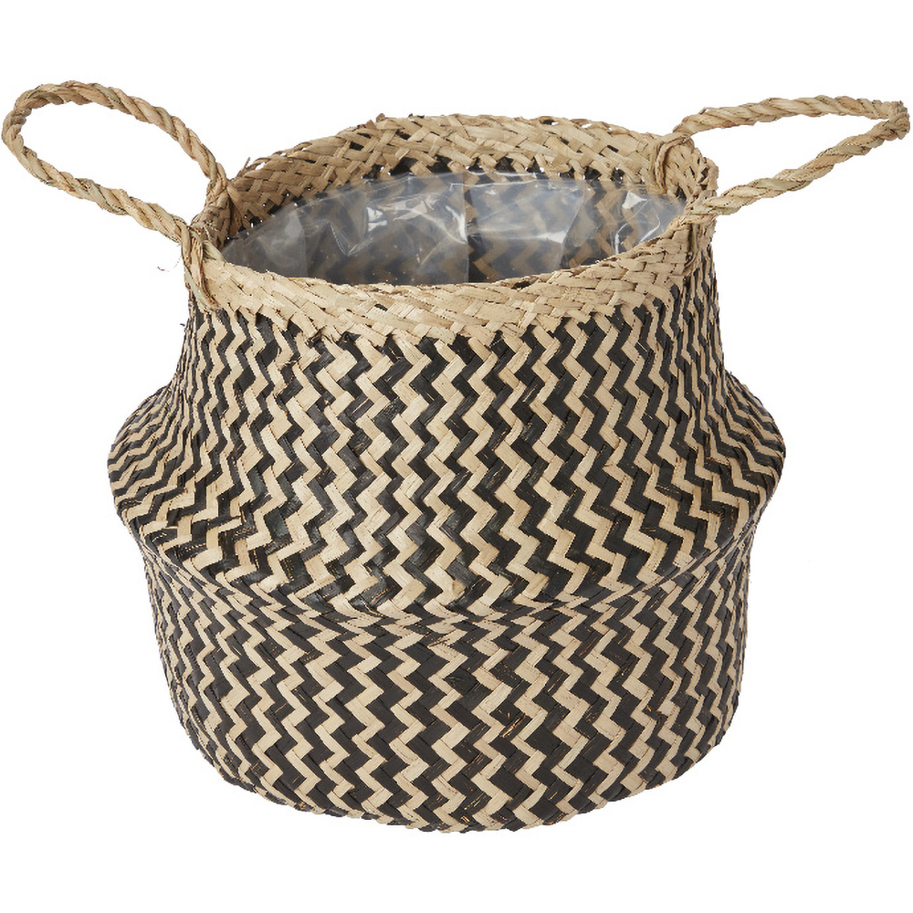 Ghiveci flori GOODHOME, iarba de mare, D 21 cm, negru