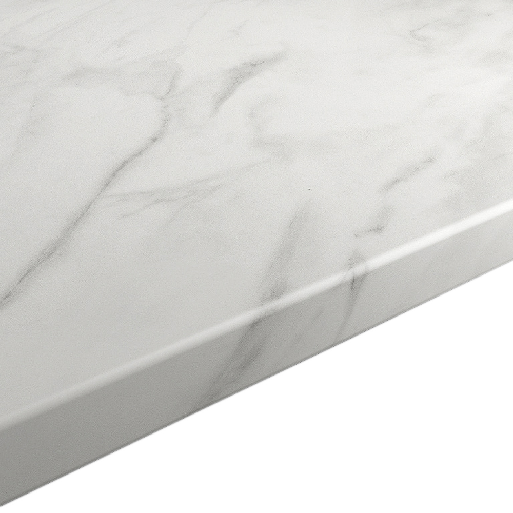 Blat bucatarie GOODHOME Agliata, PAL, 300 x 62 cm x 2.2 cm, alb marmura