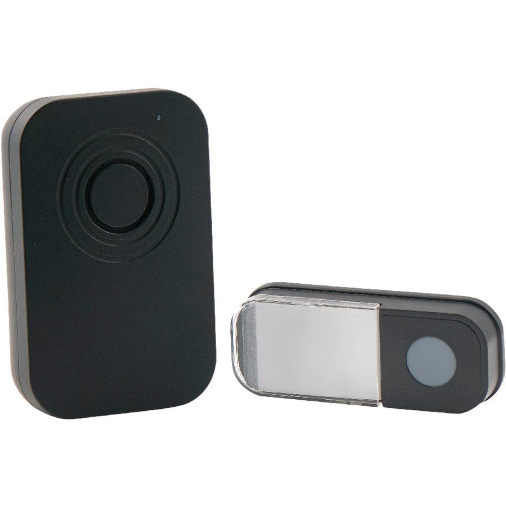 Set wireless sonerie si buton LIAM BLYSS 3V, IP44, negru