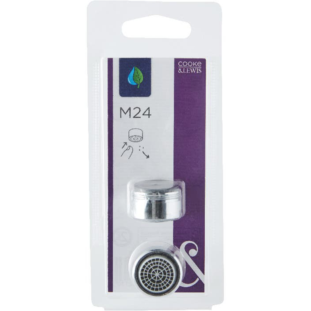 Set 2 aeratoare M24 pentru baterie lavoar GOODHOME, alama, crom