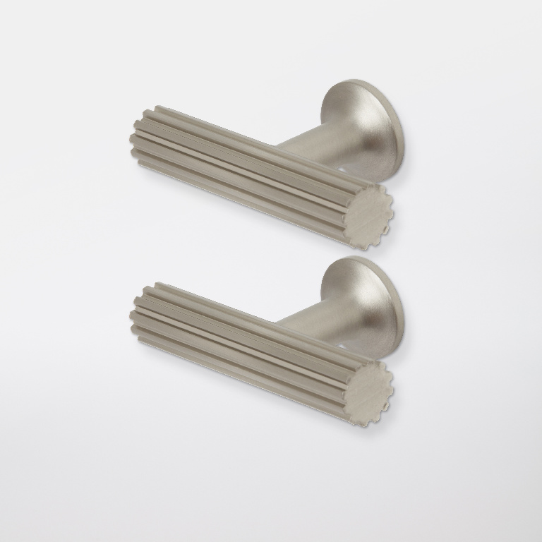 Set manere GOODHOME Sumac, aluminiu, 6 cm, argintiu, 2 bucati