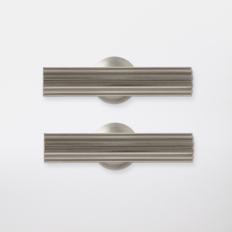 Set manere GOODHOME Sumac, aluminiu, 6 cm, argintiu, 2 bucati