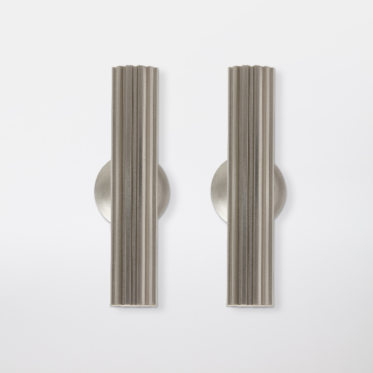 Set manere GOODHOME Sumac, aluminiu, 6 cm, argintiu, 2 bucati