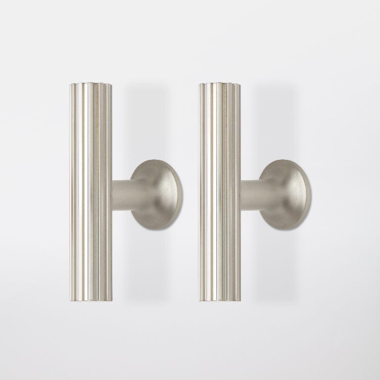 Set manere GOODHOME Sumac, aluminiu, 6 cm, argintiu, 2 bucati