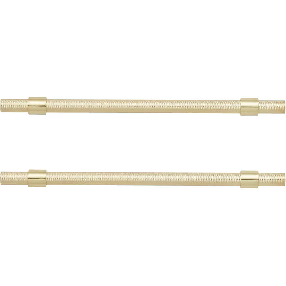 Set 2 manere pentru dulap bucatarie GOODHOME Dukkah, 25.7 cm x 3.5 cm, otel, auriu