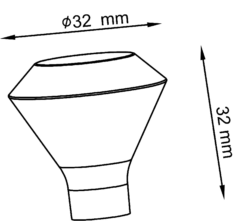 Set manere GOODHOME Nutmeg, 2 buc, aluminiu, auriu