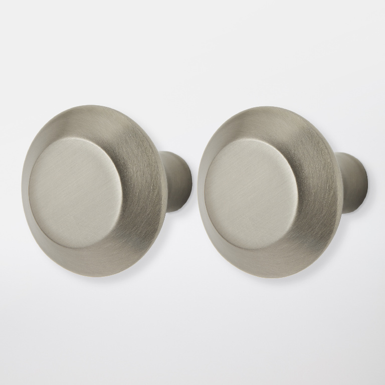 Maner GOODHOME Nutmeg, aluminiu, 3.2 cm, 2 bucati, argintiu